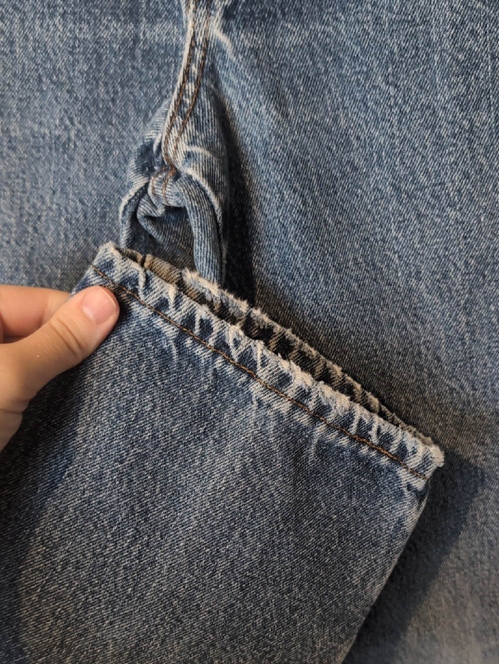 Vintage Wrangler TwentyX Blue Kids Straight-Leg Western Jeans - Picture 4 of 5